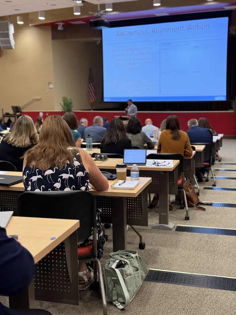 The room during the Awareness, Alignment, Action session