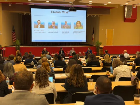 A photograph from the Leadership Summit